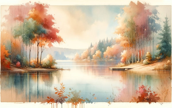 Autumn Lake Reflection
