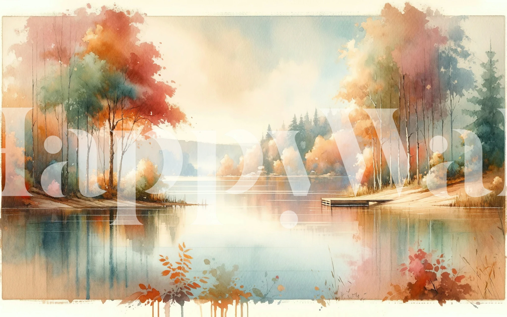 Autumn Lake Reflection wallpaper
