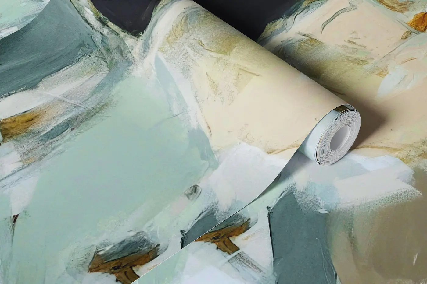 Organic Neutral Abstract Shapes wallpaper roll