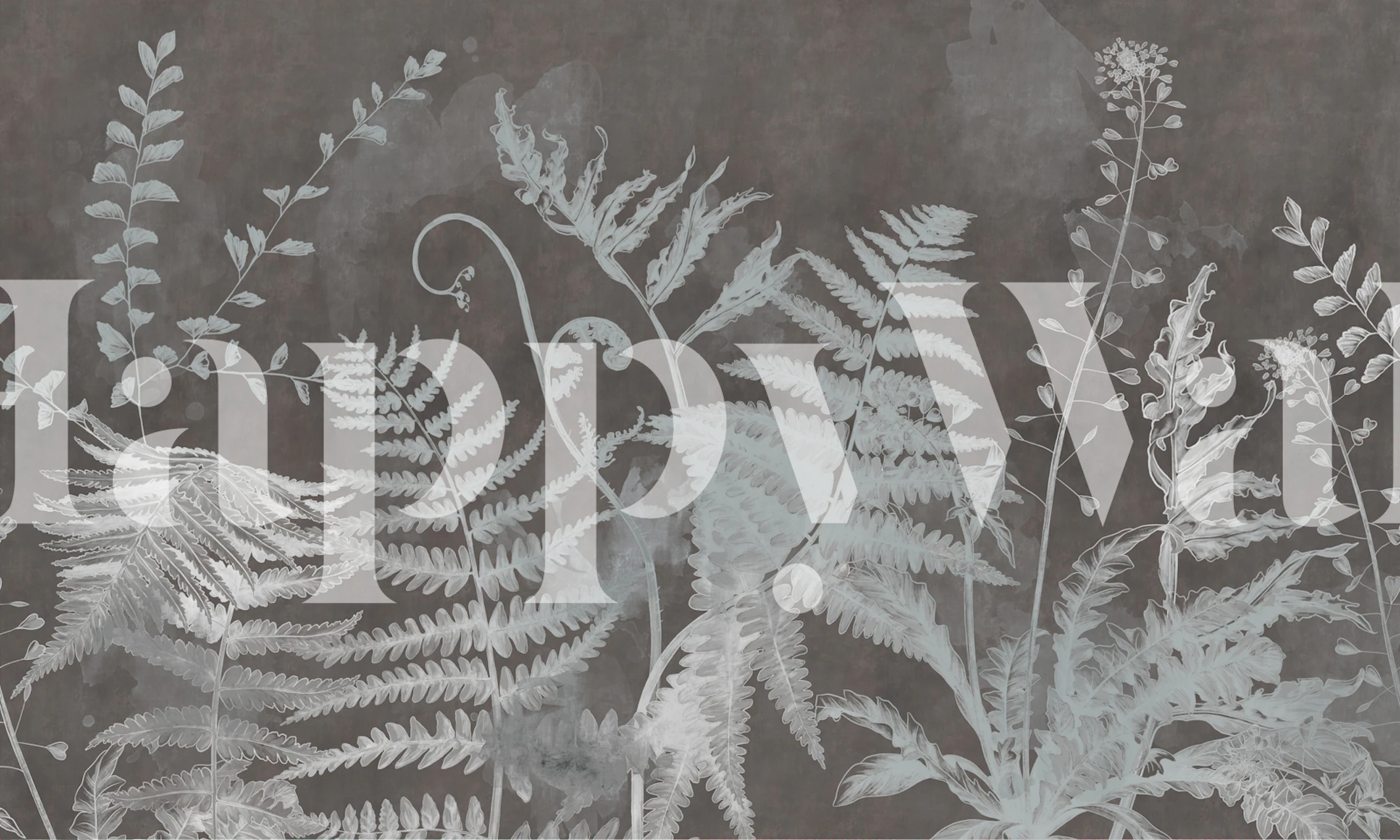 Forest 5 wallpaper with ferns in a room