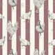 Chickens and vertical stripes - muted red