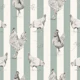 Chickens and vertical stripes - sage green