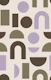 Modern Abstract Shapes Lavender Olive L