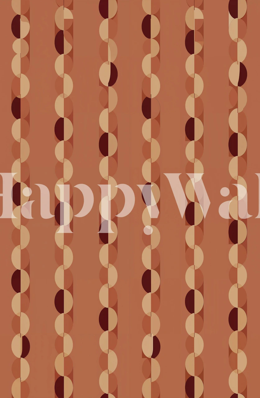Warm Earth Tone Geometric Stripes tapet