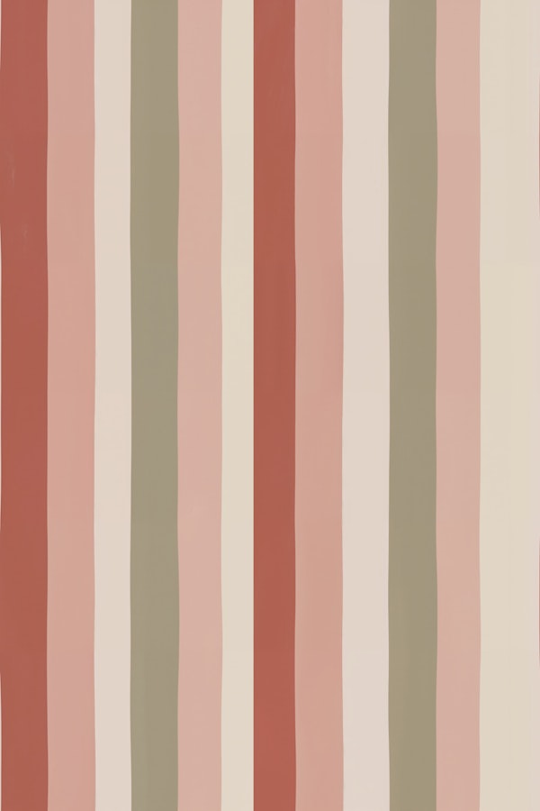 Dusty Pink Sage Stripe Panel