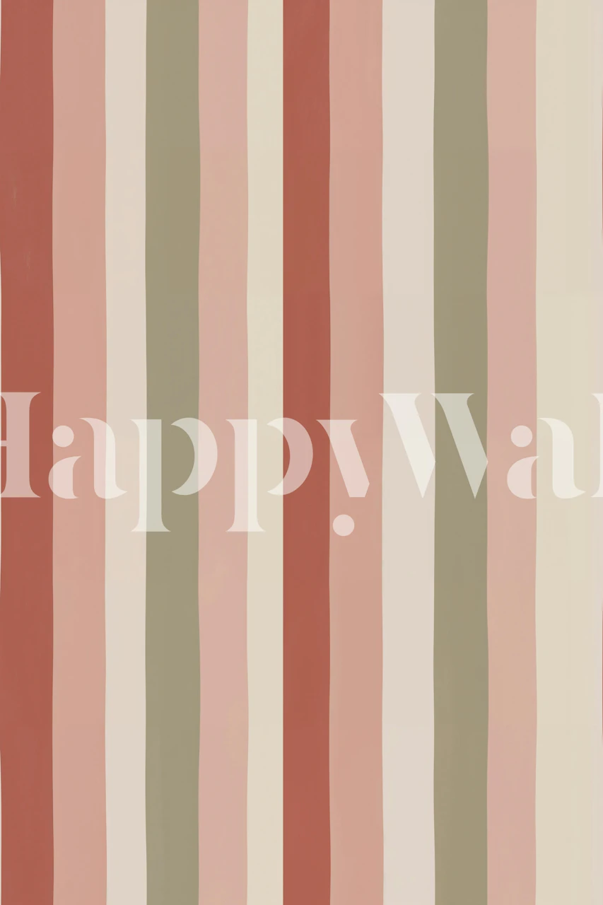 Dusty Pink Sage Stripe Panel tapetit