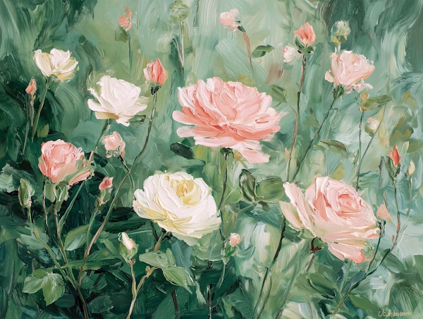 Impressionist Rose Garden Bloom