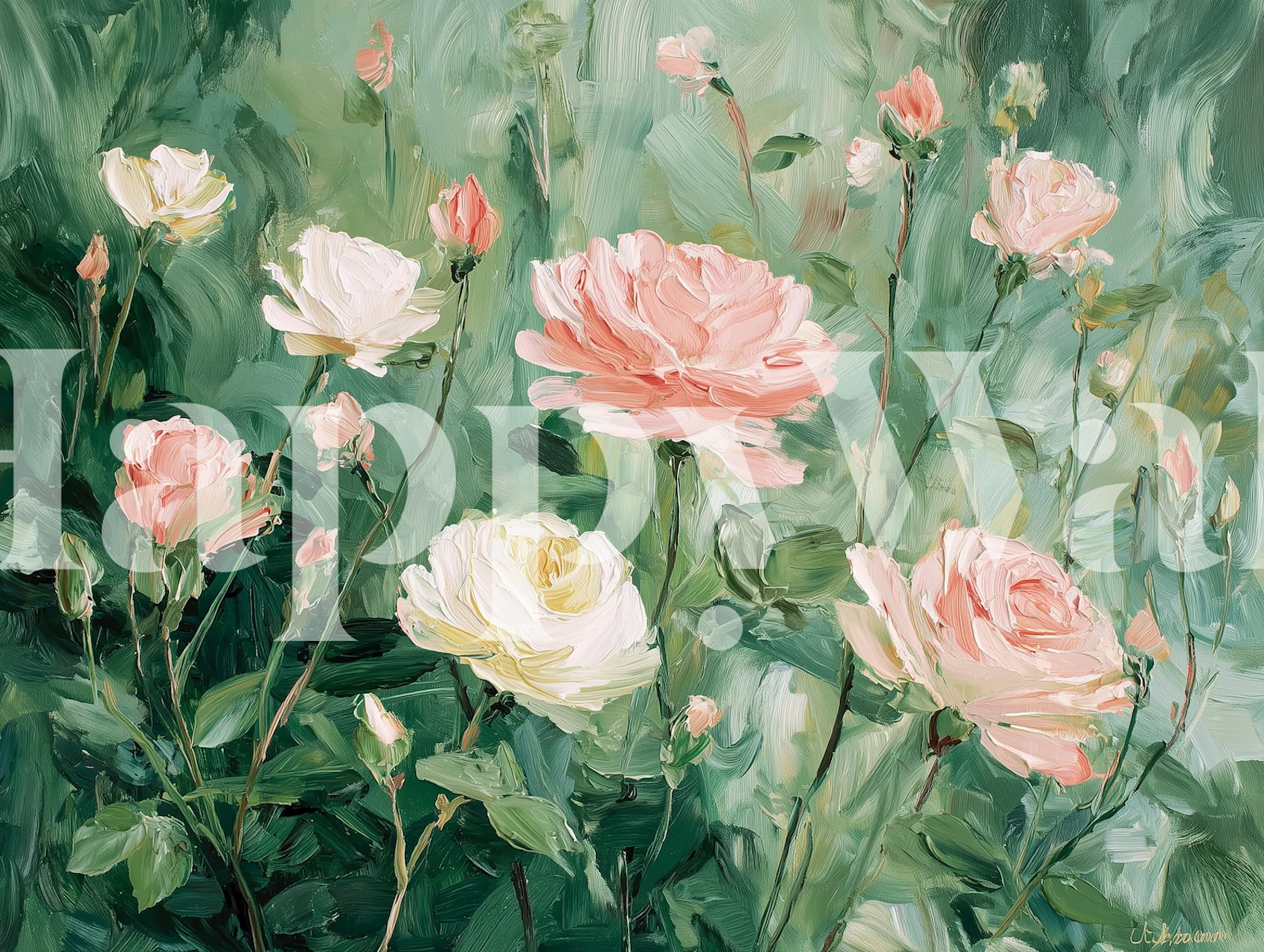 Impressionist Rose Garden Bloom tapetit