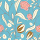 Modern Chintz Floral Sky Blue