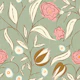 Modern Chintz Floral Sage Green