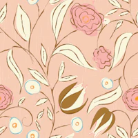 Modern Chintz Floral Blush Pink tapet