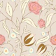 Modern Chintz Floral Beige