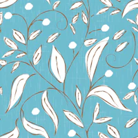 Scandi Botanical Vine Sky Blue wallpaper