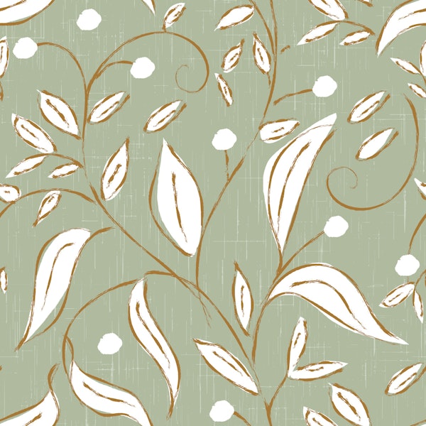 Scandi Botanical Vine Sage Green