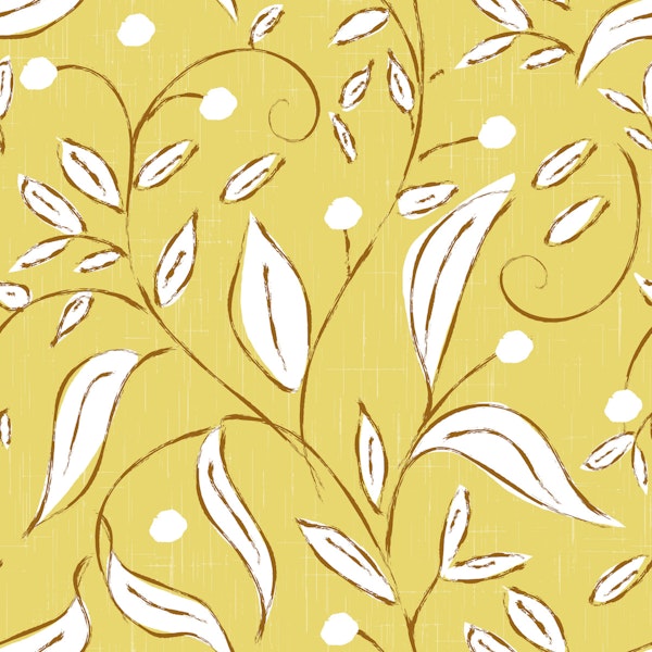 Scandi Botanical Vine Butter Yellow