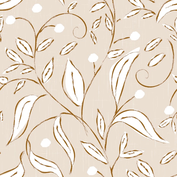 Scandi Botanical Vine Warm Beige