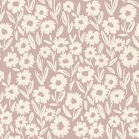 Neutral Daisy Floral Allover papel de parede