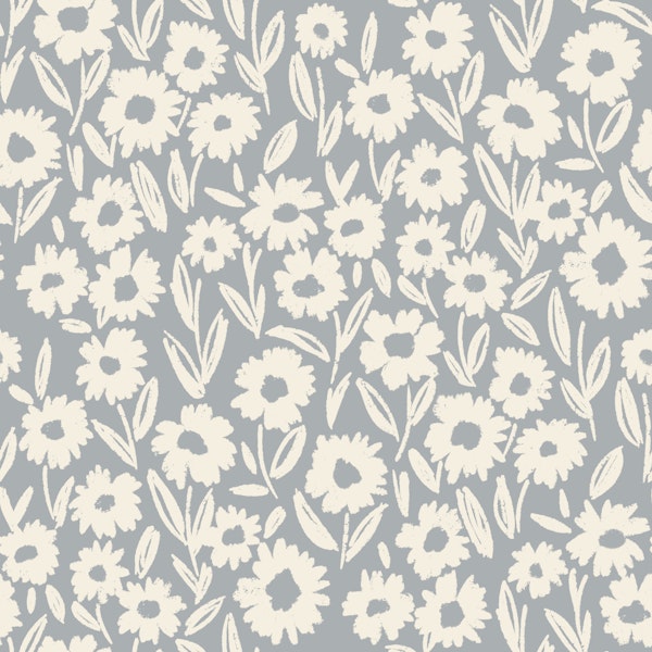 Dusty Blue Daisy Meadow