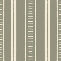 Sage Green Handdrawn Stripes wallpaper