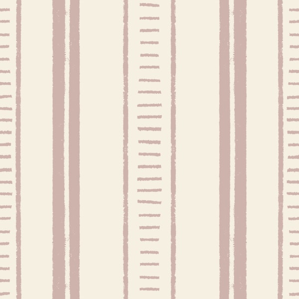 Blush Beige Vertical Stripes