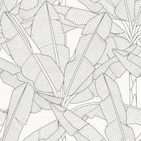 Banana Palms Black Lines wallpaper