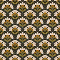Folk Floral Medallions behang