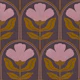 Boho Arched Floral Purple Gold