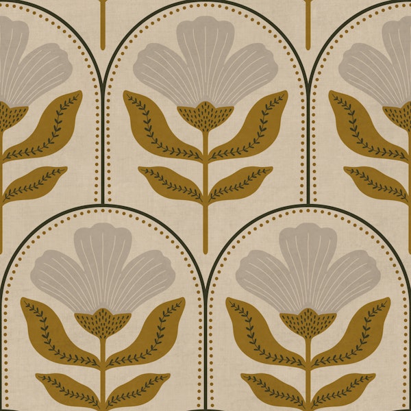 Mustard Flower Retro Arches