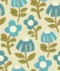 Mid Century Mod Flowers - Teal Blue