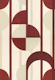 Retro Geometric Circles Burgundy L