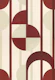 Retro Geometric Circles Burgundy S