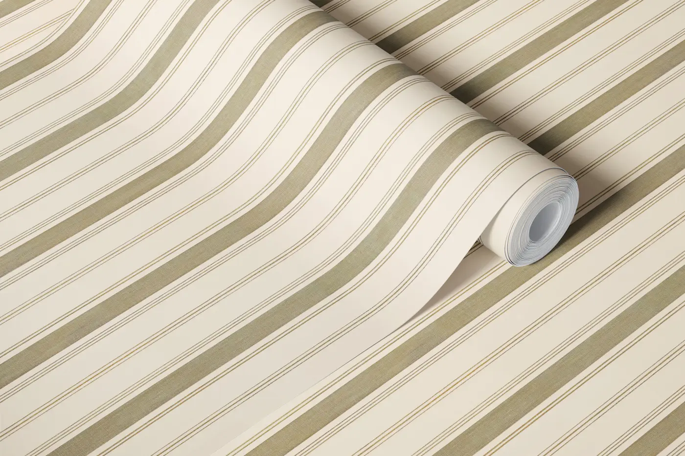 Neutral Linen Stripe S wallpaper roll