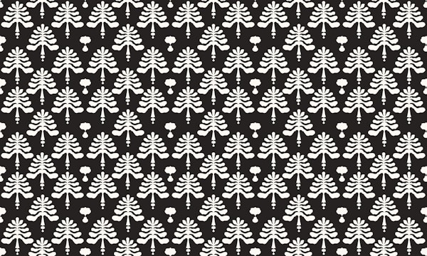 Nordic Botanical Silhouette Black
