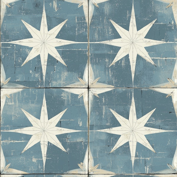 Rustic Maritime Starburst Pattern