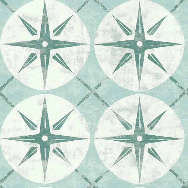 Ocean Breeze Compass Motif Pattern