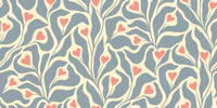 Heartflowers Denim Blue tapetit