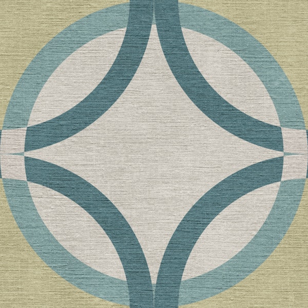 Turquoise retro circles