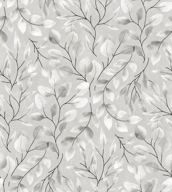 Lovely Leaves - Neutral Eucalyptus - medium