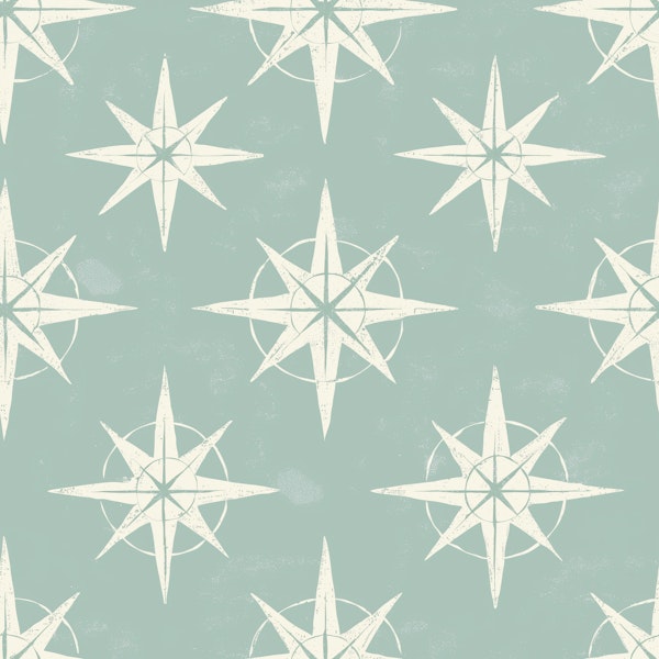 Coastal Compass Roses Pattern