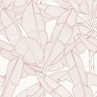 Banana Palms - Burnt Sienna Lines wallpaper