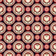 Groovy Retro Tulip Medallions Pink Navy
