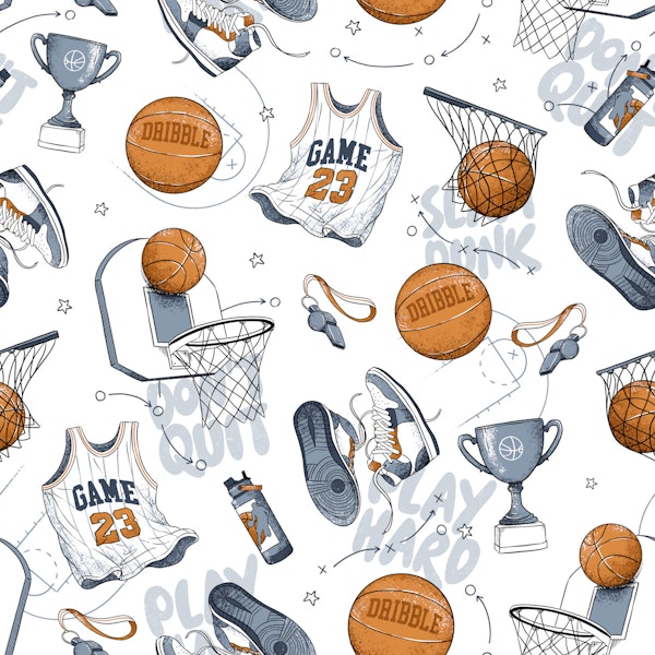 Slam Dunk - basketball blue large