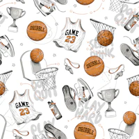Slam Dunk - basketball grey large tapete