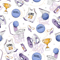 Slam Dunk - basketball violet large tapete