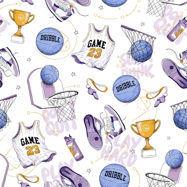 Slam Dunk - basketball violet large