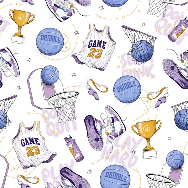 Slam Dunk - basketball violet large