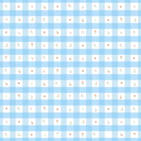 Blue Gingham Meadow Flowers tapete