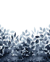 Elegant Blue Shadow Foliage tapete