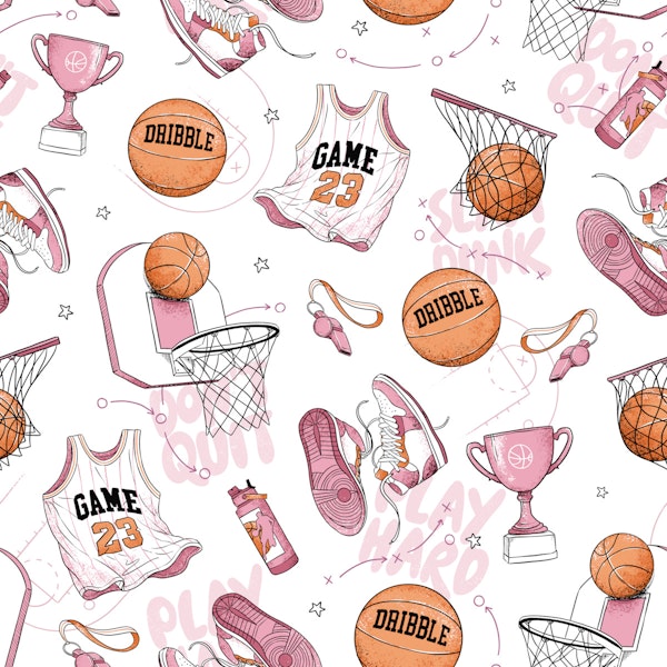Slam Dunk - basketball pink orange large