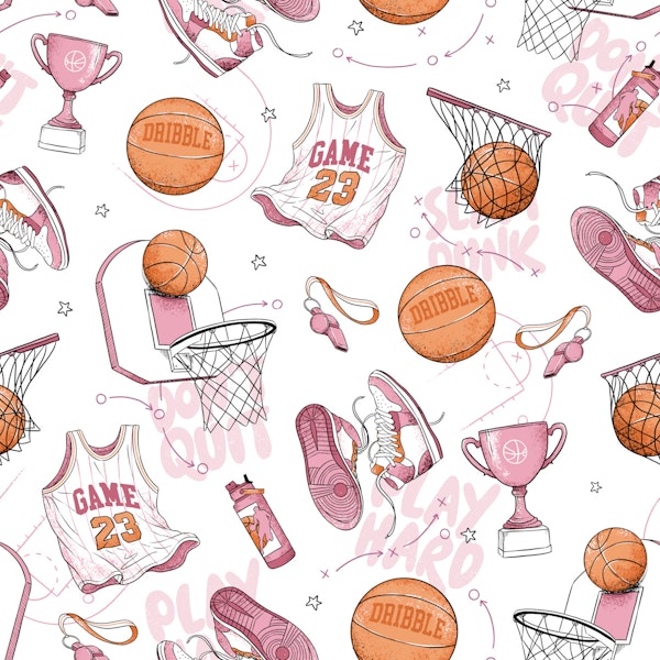 Slam Dunk - basketball pink orange large